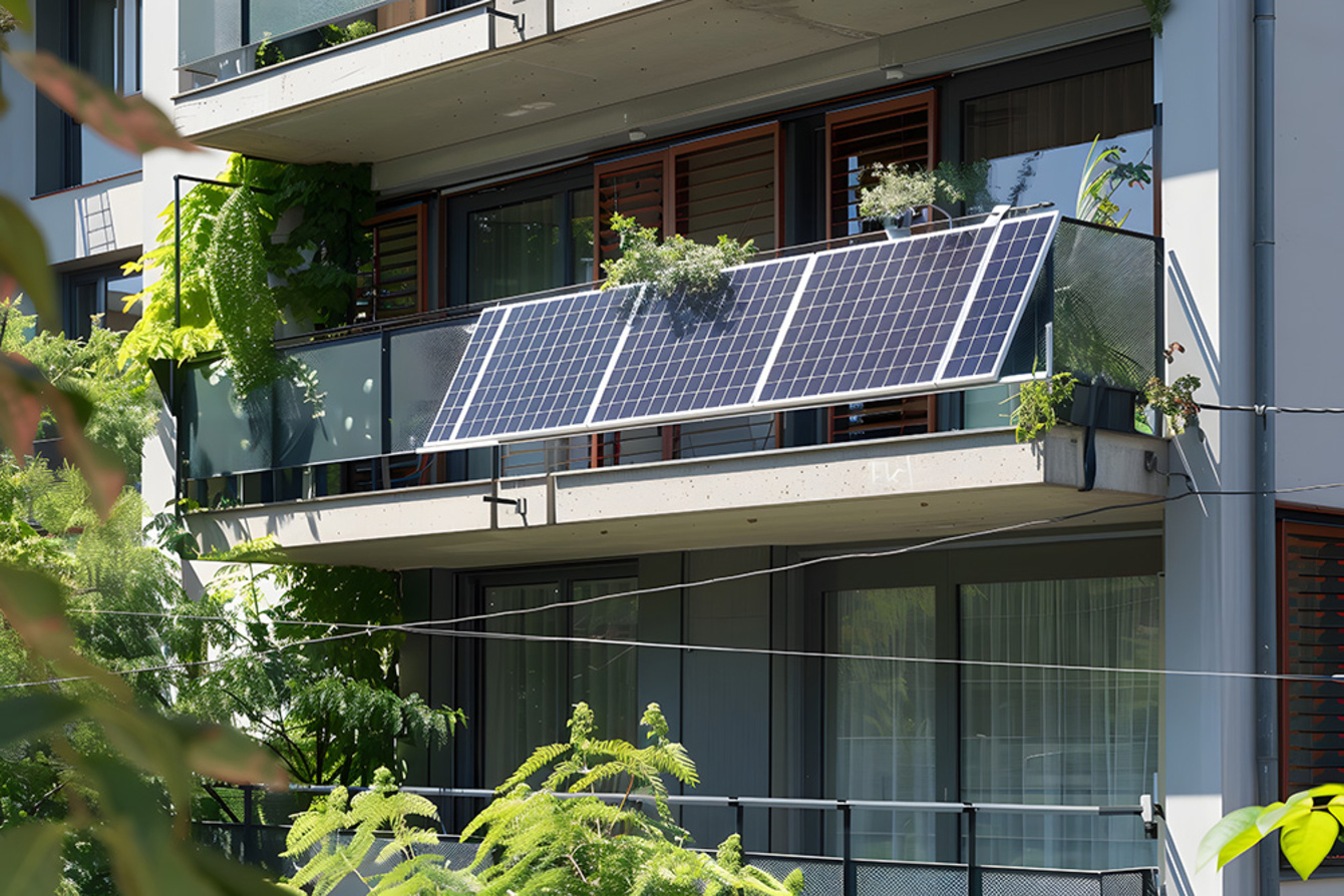 Balkon­kraftwerk bei Elektro Fesa GmbH in Gaimersheim